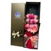 Weihnachtsgeschenke: 16 rechteckige Rosen-Seifenblumen-Bären-Geschenkbox, Blumenstrauß, Valentinstagsgeschenk, Geburtstagsgeschenk, Geschenkstrauß_voghion.com