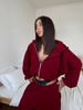 Women's Casual Solid Color Long Sleeve Zipper Cardigan Drawstring Hoodie Sweatshirt Elastic Pants Two-Piece Set_voghion.com