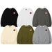 Men's Clothing round neck pullover heavy circle sweater weight 400G light wool plus velvet couple style loose_voghion.com