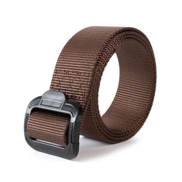 HOT Men Tactical Military Style Webbing Quick-Release Outdoor Hunting Multi Function Plastic Buckle Nylon Canvas Belt_voghion.com