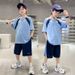 Kids’ Clothing Boys Summer Quick Drying Sports Suit New Style Medium And Large Children's Summer Children's Short Sleeved Two Piece Suit_voghion.com