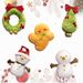 Christmas Cute Happy And Plush Toy With Bow Tie Christmas Tree Doll Pillow Snowman_voghion.com