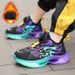 Children's cotton shoes winter velvet warm boys casual sports shoes leather surface casual running shoes rotating light anti-skid moisture_voghion.com
