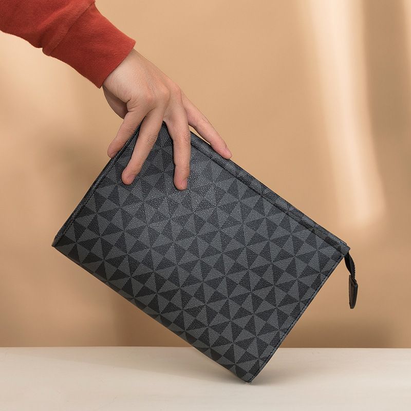 Herrentaschen Herrenbrieftasche Lange lässige Münzbörse Reißverschluss Clutch Bag Herrenhandtasche Clutch Bag_voghion.com