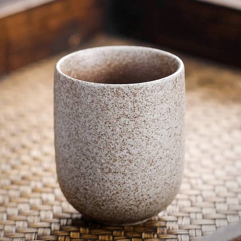 Retro Mini Tea Cups 100ml Coarse Ceramic Coffee Mugs_voghion.com