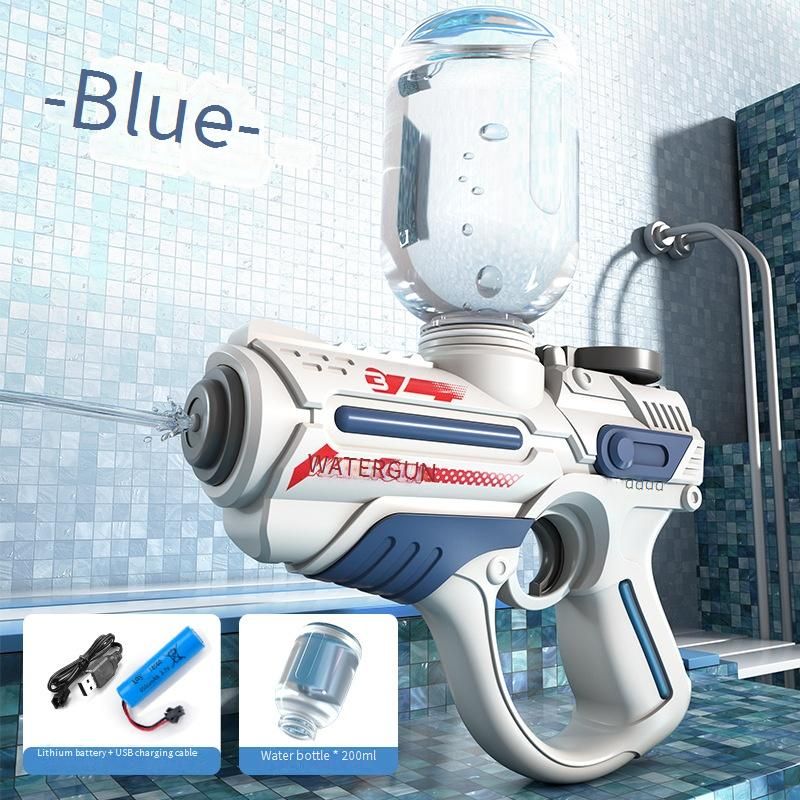 Jato de água espacial automático - Pistola de água elétrica de ficção científica com jato contínuo para meninos e meninas_voghion.com