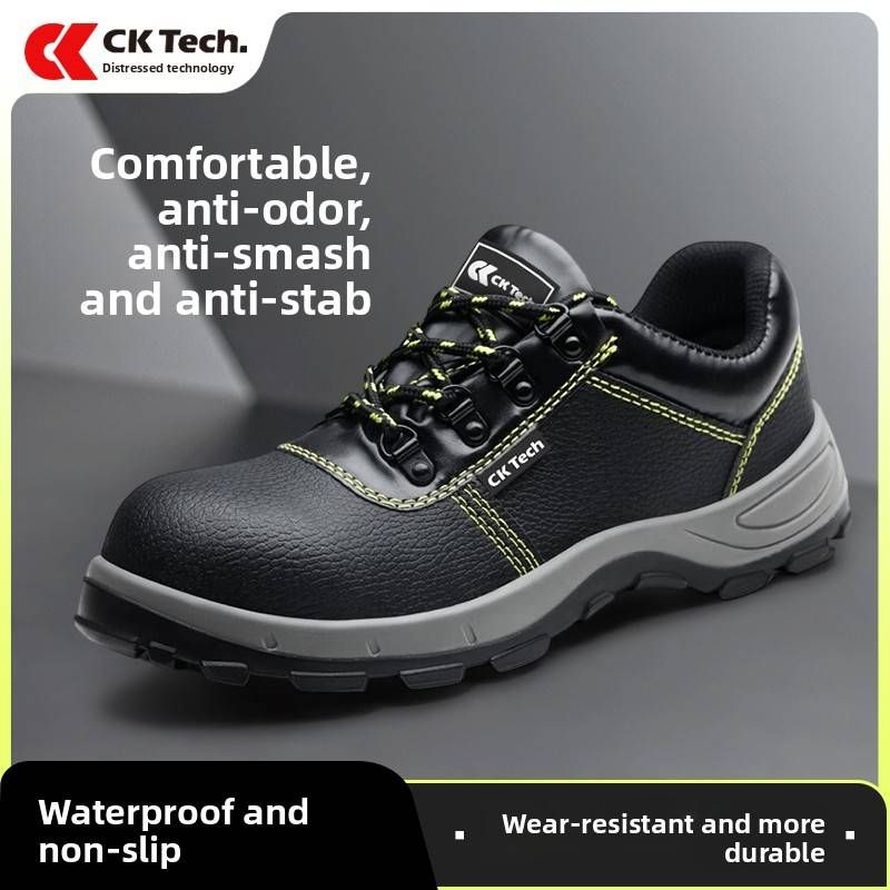 Industrial-Grade Steel Toe Boots With Kevlar Anti-Puncture Sole - Heavy Duty Work Shoes For Construction, Warehouse & Hazardous Environments_voghion.com