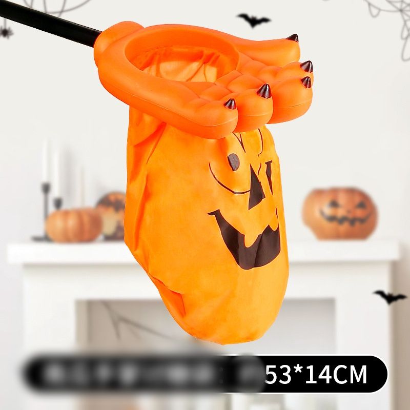 Borsa per caramelle a forma di teschio di palma, creativa, per Halloween, festa dei fantasmi, per bambini_voghion.com