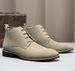 25880 Suede Cloth Men's Casual Shoes Chelsea Boots Beige, Choose Size And Tell Seller_voghion.com