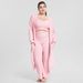 GraceChic GraceChic European And American Plus Size Women's Autumn Winter High-end Nightgown Sleep Pants Camisole Pajamas Three-piece Set_voghion.com