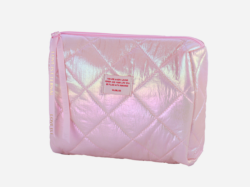 High Value Down Shiny Cosmetic Bag Fashionable Large Capacity High Grade Wash Bag Female Cosmetics Portable Storage Bag_voghion.com