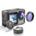 Video 5K 30FPS EIS Filtro opzionale Obiettivo Zoom 48MP Webcam 1080P Vlog Action Camera WiFi con telecomando_voghion.com