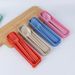 Eco-Friendly Wheat Straw Cutlery Set 4-Piece Portable Utensils Fork Spoon Chopsticks Knife BPA-Free Travel Home Use_voghion.com