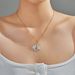 Korean Fashion Necklace – Hollow Copper Inlaid Zircon Oil Drop Pendant, Half Fan O-Shaped Chain For Summer_voghion.com