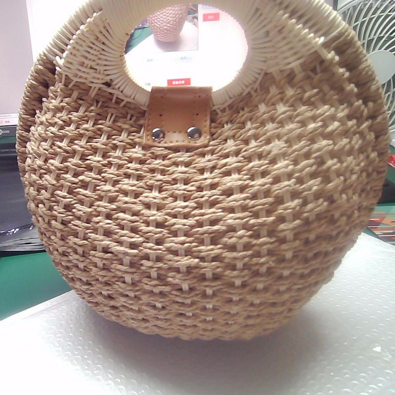 Straw bag rattan bag handbag women's shell bag new woven bag pearl hand woven bag summer beach bag_voghion.com