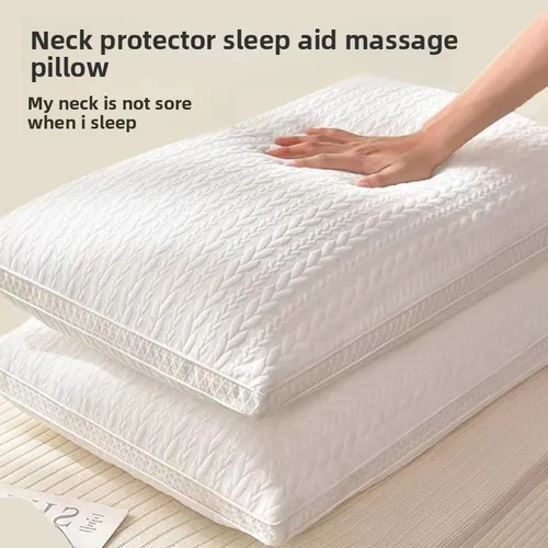 Gebreid kussen Hoog kussen stort niet in 48x74cm Kussenkern Een paar huishoudelijke nekkussens Hotelkussenkern vervormt niet_voghion.com