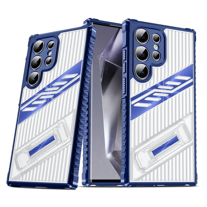 Capa protetora à prova de choque para Galaxy S25 S24 S23 Ultra Plus FE com suporte para Samsung A56 A36 e acessórios para celular_voghion.com