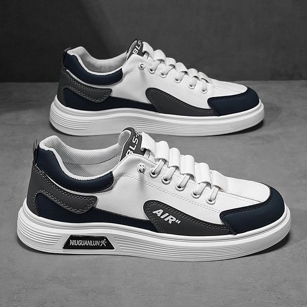 Men's Casual Low-Top Sneakers With Color Blocking Design - Breathable & Lightweight Slip-On Shoes For Daily Wear & Outdoor Activities_voghion.com