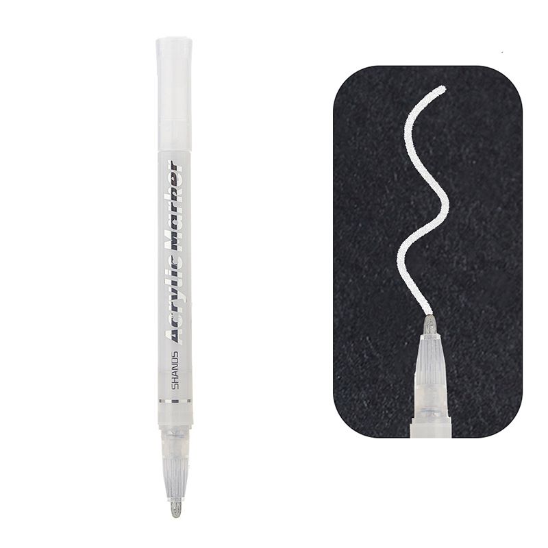 Acrylmarkersset - Metallic goud, zilver en witte verfmarkers voor kunstenaars, studenten en doe-het-zelvers - Snel drogend, levendige kleuren_voghion.com