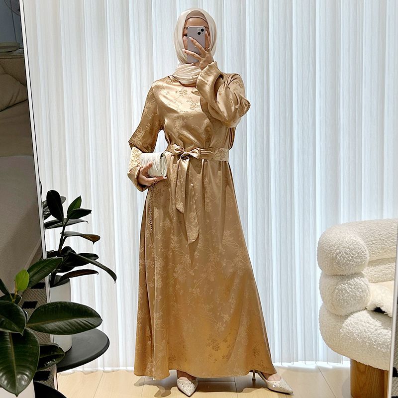 Women's New Abaya Muslim Elegant Dress Robe_voghion.com
