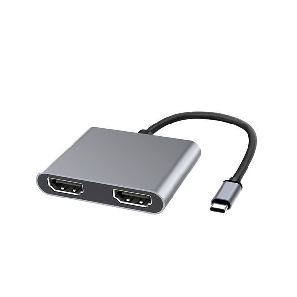 Hub USB C a 2 porte per doppia espansione HDMI-4K 60HZ a doppio schermo, stazione di docking di tipo C per Macbook, laptop, telefono cellulare, PC_voghion.com