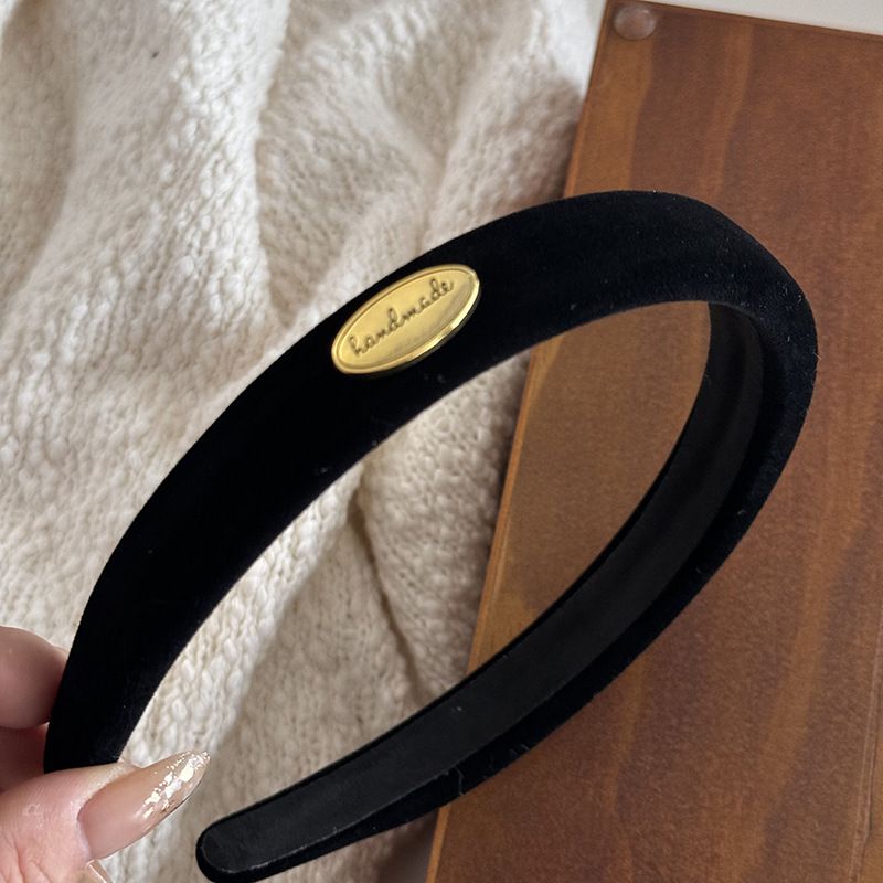Koreanischen stil elegante einfache samt gold schnalle stirnband retro nische höhe zunehmende schwamm stirnband haarnadel haar zubehör Neue_voghion.com