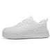 Scarpe da tavola casual a fondo piatto versione coreana autunnale, sportive traspiranti, da uomo con lacci, basse, piccole, bianche_voghion.com