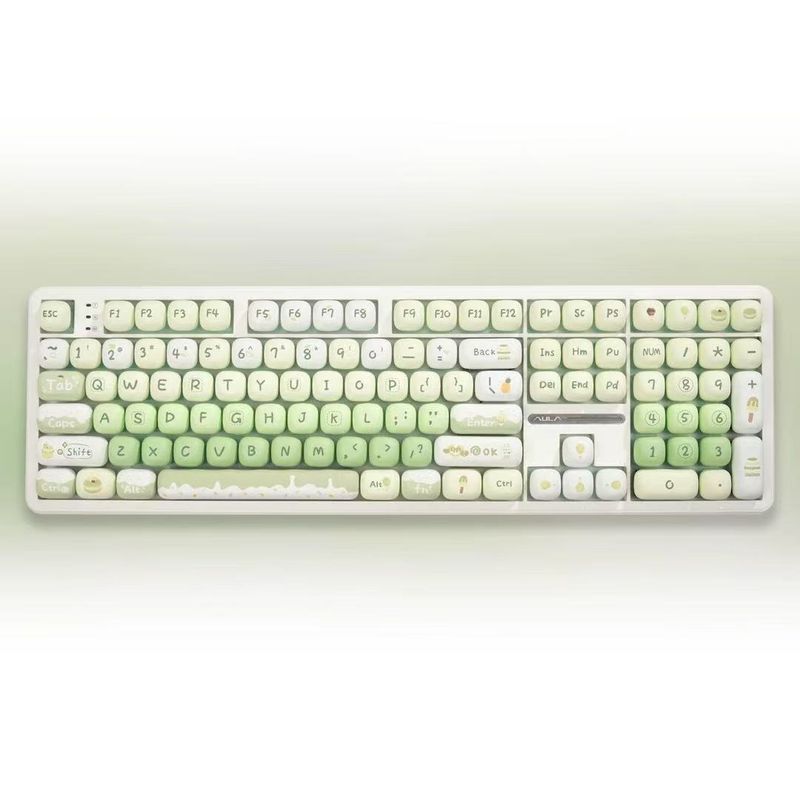 Tarantula Customized Nical Keyboard RGB Girl Cute Mahjong Tone Mute Matching Mo Cap F108_voghion.com
