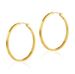 Brass plated K real gold minimalist hoop personality earrings hiphoop glossy circle metal texture earrings_voghion.com