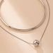 Small fashion simple design with a handsome texture of layered round ball necklace collar combination_voghion.com