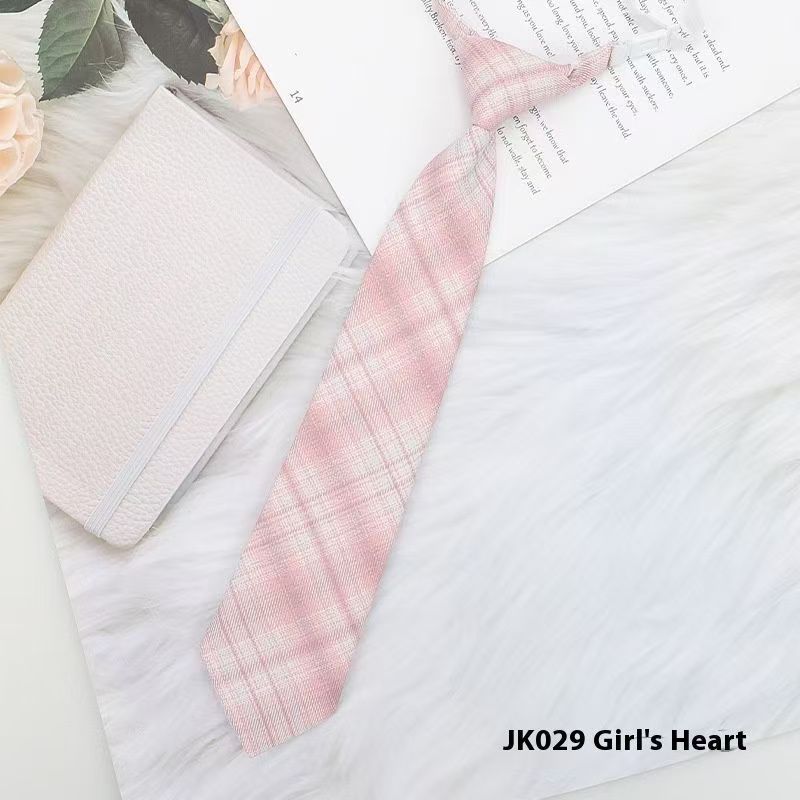 Kratka w kratkę, kołnierzyk sznurkowy, kołnierzyk damski, wstążka w stylu college'u, koszula z kokardą JK, garnitur marynarski Ins_voghion.com
