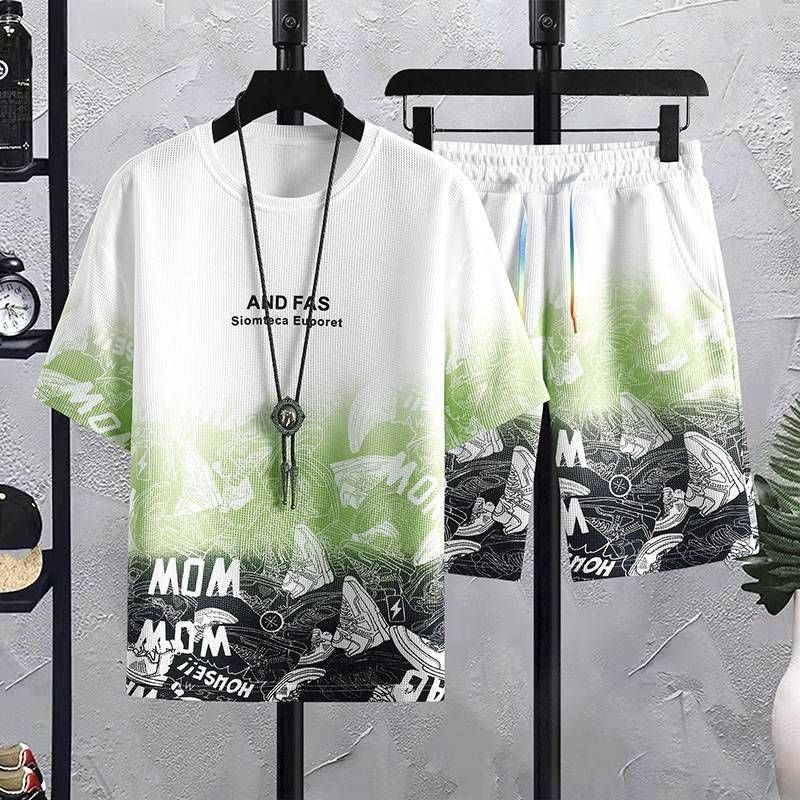 Vêtements pour hommes, t-shirts à manches courtes pour collégiens, garçons de 12 à 15 ans, beaux vêtements d'été pour adolescents et grands enfants, combinaison de sport_voghion.com