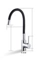 Grifo de fregadero de cocina con manguera flexible universal multicolor, extensión de goma de silicona y dos posiciones de rociado para agua fría y caliente._voghion.com