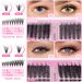 False Eyelashes Single Cluster Large Capacity False Eyelash Book 8 16mmD Curved Curling Natural Classic Segmented Eyelashes_voghion.com