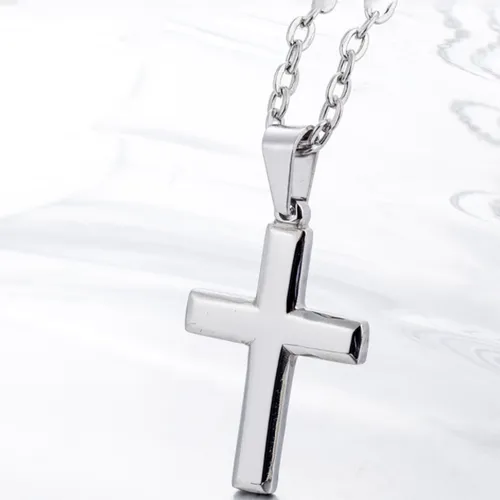 Einfache Sterling Silber Kreuz Mode Anhänger Halskette Für Frauen Schmuck Geschenke_voghion.com