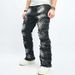 Férfi ruházat Slim Fit Bootcut Nadrág Férfi Hip Hop High Street Férfi Farmer_voghion.com