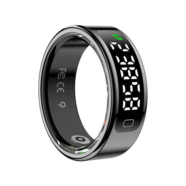 R11CQring Heart Rate Blood Oxygen Sleep Pedometer Sports Remote Control Camera Display Screen Touchscreen Smart Ring_voghion.com