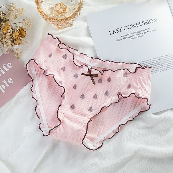 Intimo Mutandine stampate in cotone da donna. Slip femminili elasticizzati a vita media da donna_voghion.com