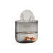 Trendy Creative Bag Handheld Basket Glass Transparent Hydroponic Arrangement Vase Flower Container Table Decoration_voghion.com