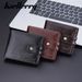 New Men's Short Wallet Baellerry Retro Multi-Card Buckle Wallet Simple Zipper Coin Purse_voghion.com
