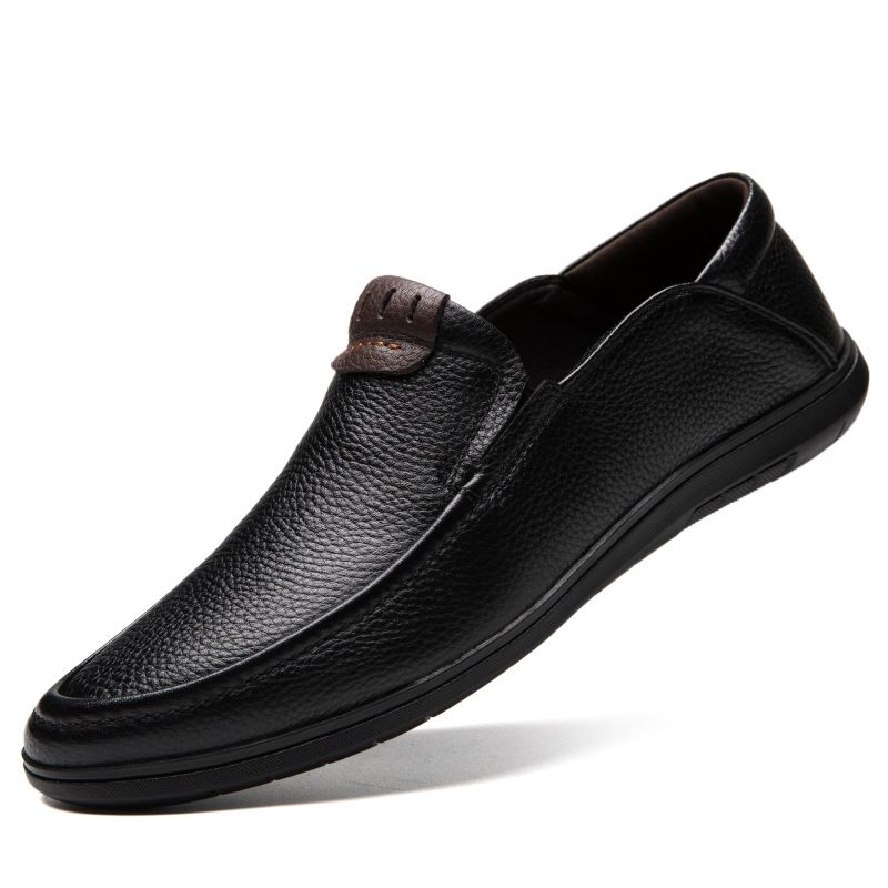 Herren-Freizeitschuhe aus Leder, Freizeitschuhe aus Leder mit Schnürung, Herren-Plateauschuhe aus weichem Leder_voghion.com