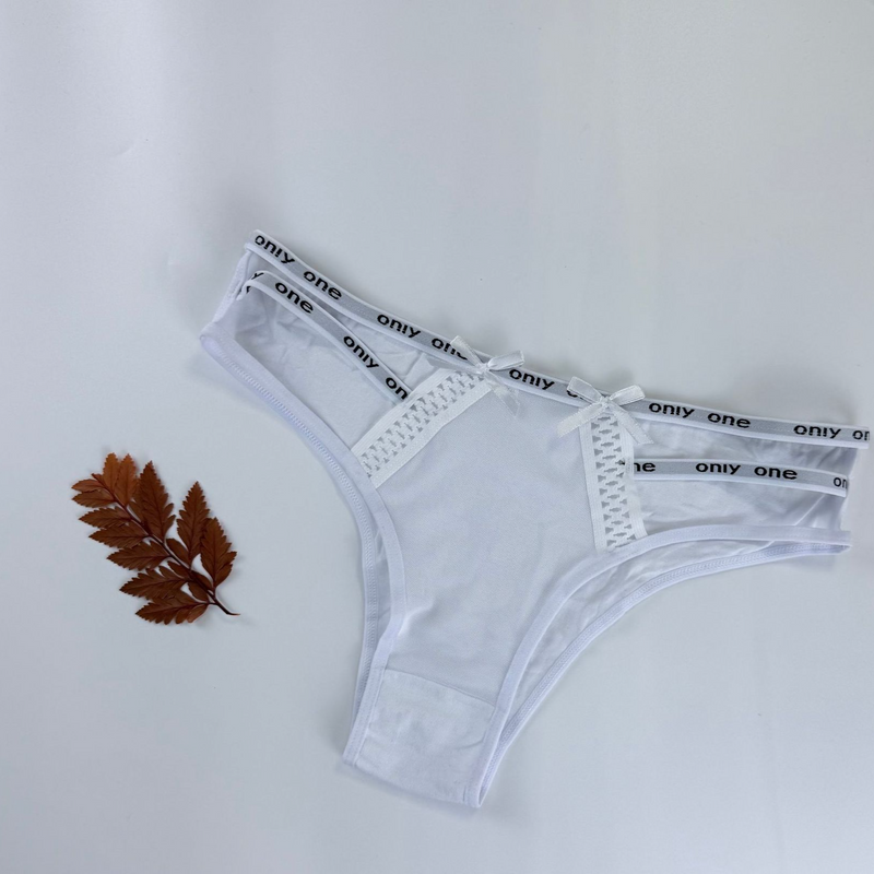 Women's Intimates Low Waist Hollow Briefs Ladies Cotton Underwear Sexy Thin Belt Mesh See Through Bow T Pants_voghion.com