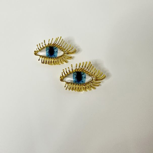 Unique Niche Design Sense 3D Eye Eyelash Necklace Cuban Simple Elegant Clavicle Chain Trend_voghion.com