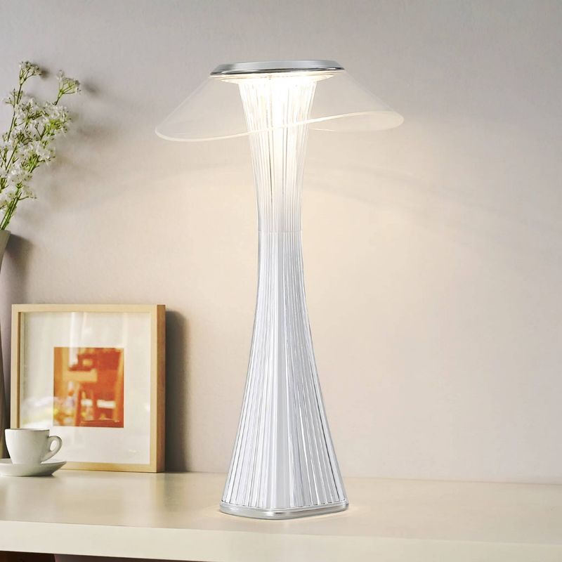 LED Tischlampe Touch Dimmbar - 3000-6500K Weiß Nachttischlampe Mit Akku Innen Und Aussen Beleuchtung Tagbare Tischleuchte Aufladen Mit USB_voghion.com