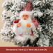 Décoration festive de Noël en forme de poupée Père Noël - Ornement de Noël argenté sur pied pour la maison, les fêtes et les cadeaux (rose/rouge/blanc)_voghion.com