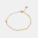 Pulsera sencilla chapada en oro para mujer, estilo frío, con diseño geométrico._voghion.com