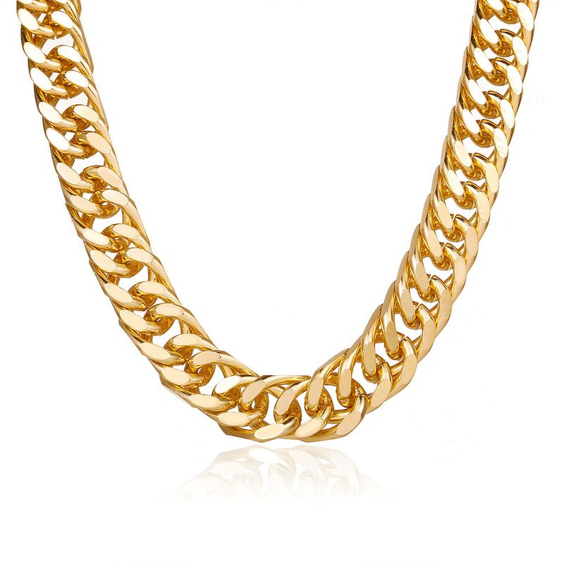 Collana girocollo corta con catena cubana hip hop, tendenza moda, accessori e gioielli da donna_voghion.com