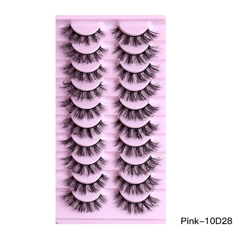 Lash extension set 10 pairs of Messy False Eyelashes Natural Thick false eyelashes Long curly fried hair false eyelashes_voghion.com