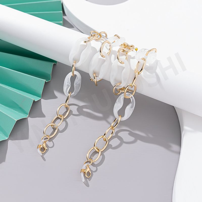Street Acrylic Metal Ring Buckle Fashion Anti-Lost GM Chain Glasses Mask Lanyard_voghion.com