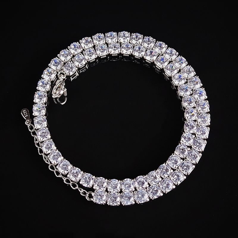 Collana Hip Hop per donne e uomini, 4 mm, 5 mm, zircone, catena da tennis a 1 fila, design di nicchia, stile 6085_voghion.com